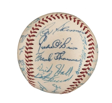 High Grade 1956 Pittsburgh Pirates Team Signed Baseball With 27 Signatures Including Roberto Clemente (PSA/DNA 8)